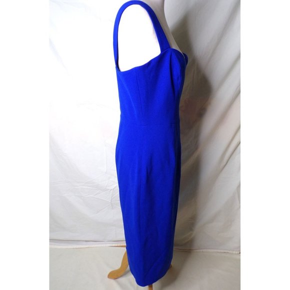 DRESS THE POPULATION Nicole Cocktail Dress Blue Large 8-10 NEW - Picture 9 of 10